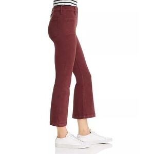FRAME Le Bardot Crop Flare Jeans Plum Purple High Rise Patch Pocket Size 27